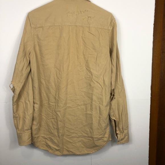 Topman Distressed Twill Shirt Sz S - Picture 10 of 12